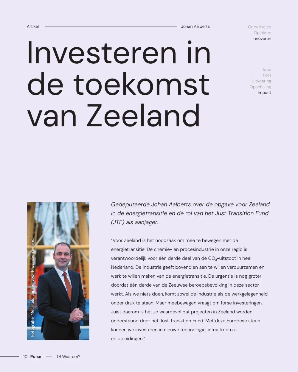 Pulse, pagina 10: Investeren in de toekomst van Zeeland