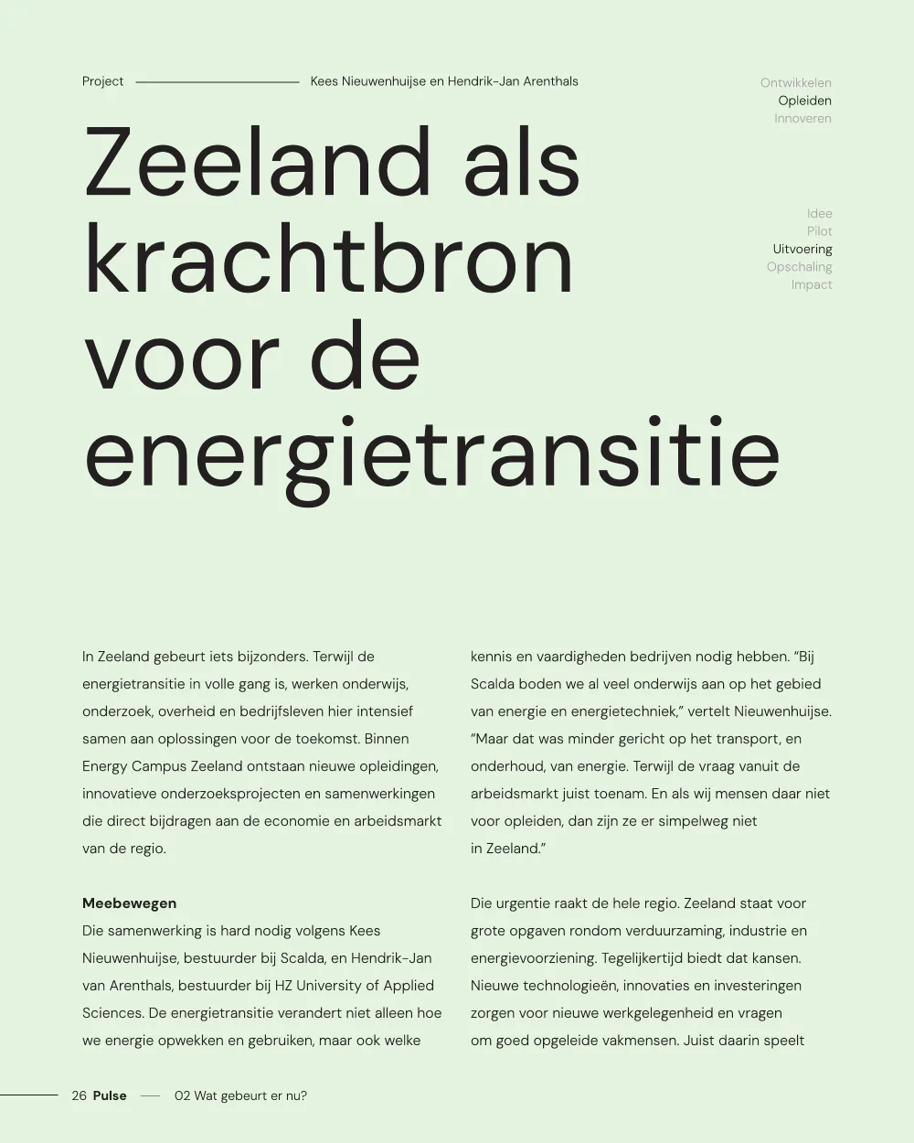 Pulse, pagina 26: Zeeland als krachtbron voor de energietransitie