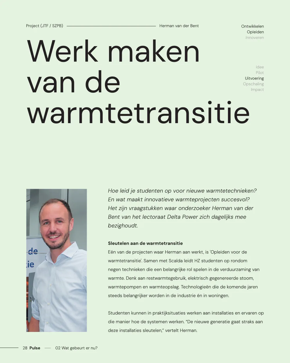 Pulse, pagina 28: Werk maken van de warmtetransitie