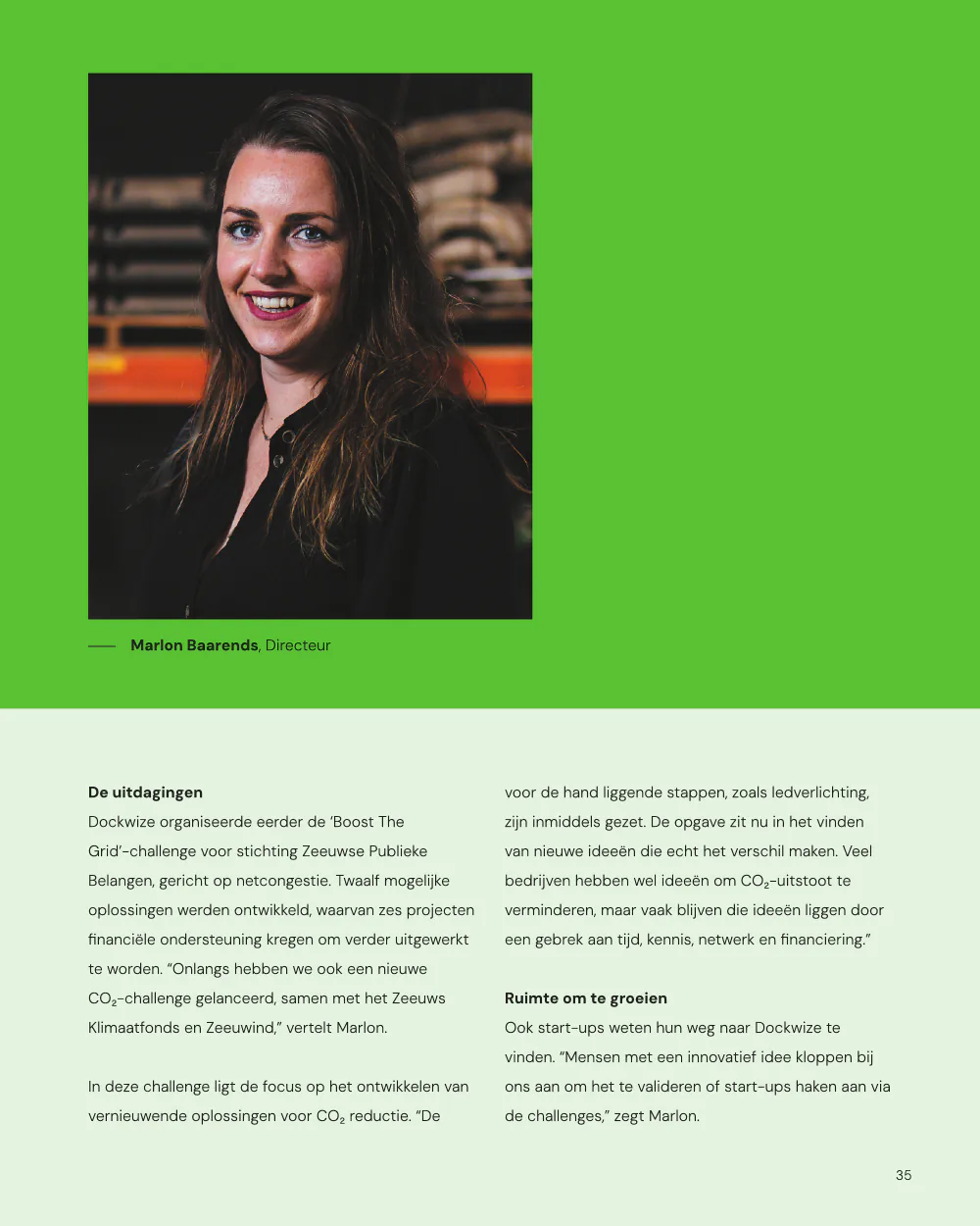 Pulse, pagina 35: Dockwize zet innovatie in gang