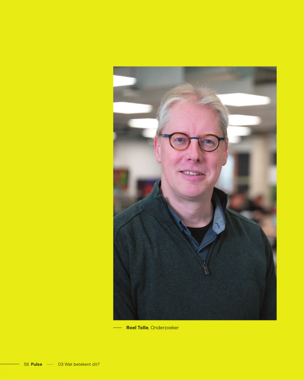 Pulse, pagina 56: Zonder kennis geen transitie